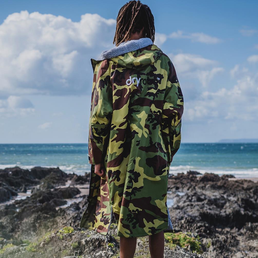 dryrobe Advance Long Sleeve Changing Robe - Camo / Grey Extra Image 8